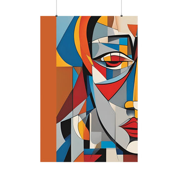 Cubism Art "Lady Courage" - Matte Vertical Posters