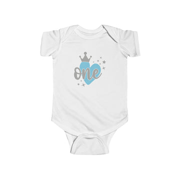 Infant Fine Jersey Bodysuit " ONE "