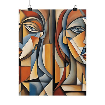 Cubism Art "ENVY" - Matte Vertical Posters