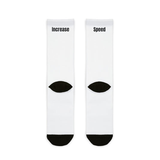 Fitness Theme Sublimation Crew Socks - Speed