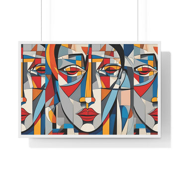 Cubism Art "Ethereal" - Horizontal Framed Poster