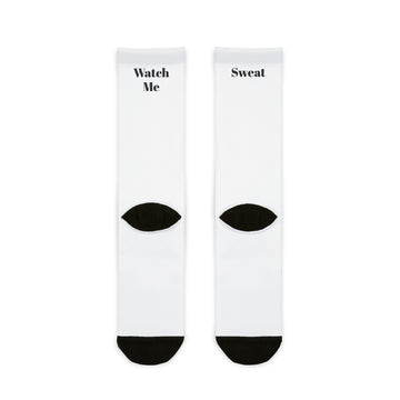 Fitness Theme Sublimation Crew Socks - Sweat