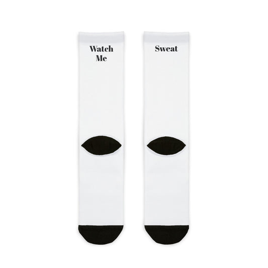 Fitness Theme Sublimation Crew Socks - Sweat