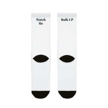Fitness Theme Sublimation Crew Socks - Bulk UP