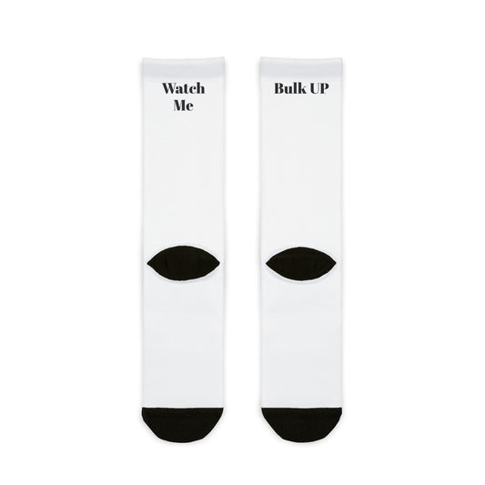 Fitness Theme Sublimation Crew Socks - Bulk UP